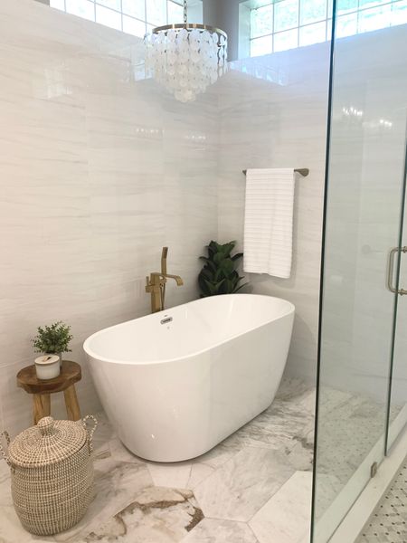 Bathroom decor, freestanding bathtub, freestanding bath faucet, bathroom inspiration 

#LTKfamily #LTKFind #LTKhome
