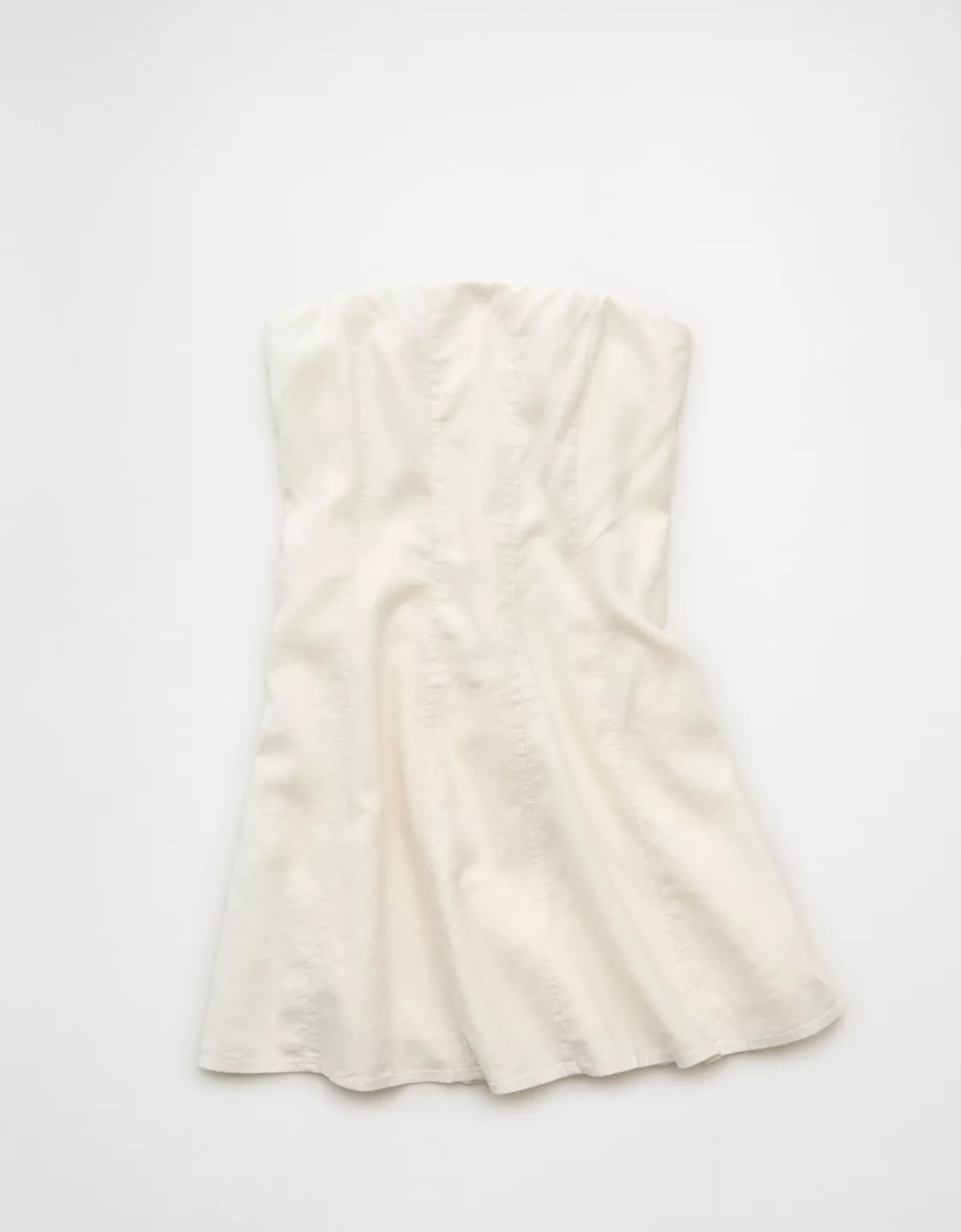 AE Linen-Blend Strapless Mini Dress | American Eagle Outfitters (US & CA)