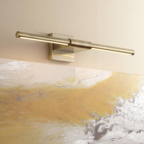 Possini Euro Anthony 24" Wide Antique Brass LED Picture Light | Lamps Plus