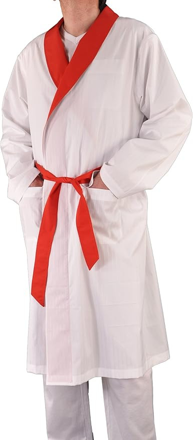 Kabbaz-Kelly Hand-Made Swiss Cotton Poplin Shawl Collar Men's Robe | Amazon (US)