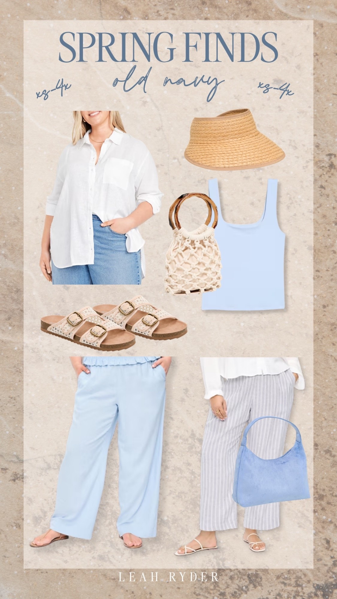 These Old Navy spring finds feature lightweight button-downs, soft tanks, wide-leg pants, and easy striped pull-ons in inclusive sizes XS–4X. Breezy blue tones, woven accessories, and comfy sandals make these pieces perfect for everyday spring outfits. Style the flowy pants with a simple tank and layered jewelry for errands, travel days, or casual dinners. Affordable Old Navy spring basics like these are perfect for building mix-and-match warm weather outfits.


#LTKSeasonal #LTKPlusSize