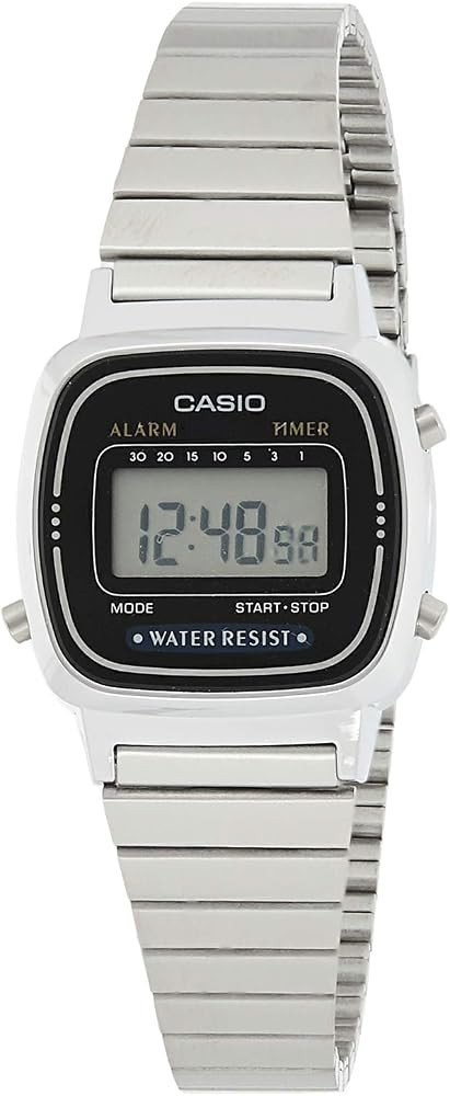 Casio Women's Digital Watch with Stainless Steel Bracelet LA670W | Amazon (US)