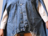 DON'T TALK LOUD MAXI DENIM PONCHO | AKIRA