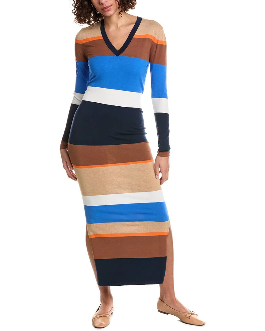 Minnie Rose Striped V-Neck Maxi Dress | Shop Simon