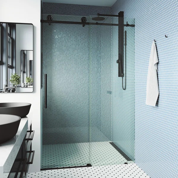 VG6044MBCL4876 Cass 48" W x 76" H Frameless Shower Door | Wayfair Professional