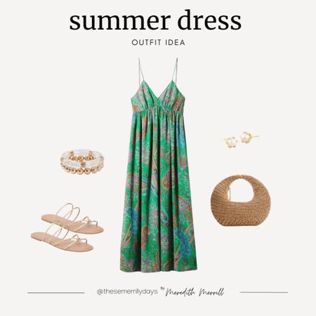 Summer Dress Outfit Idea

Summer  summer dress  summer sandals  midi dress  summer fashion

#LTKunder100 #LTKstyletip