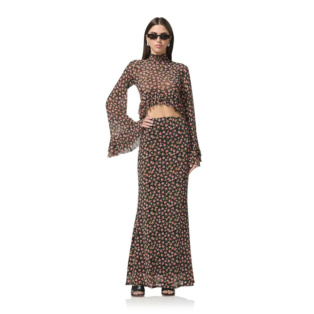 Tegan Maxi Skirt - Spring Ditsy | ShopAFRM