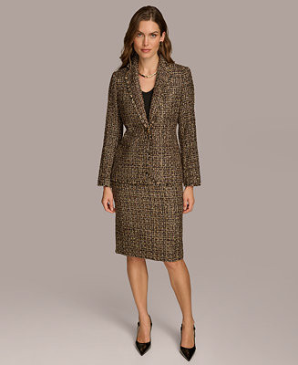 Donna Karan New York Women's Tweed Jacket & Pencil Skirt - Macy's | Macy's
