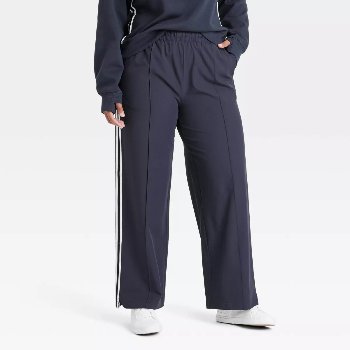 Women's Woven High-Rise Track Pants - All In Motion™ Red M | Target
