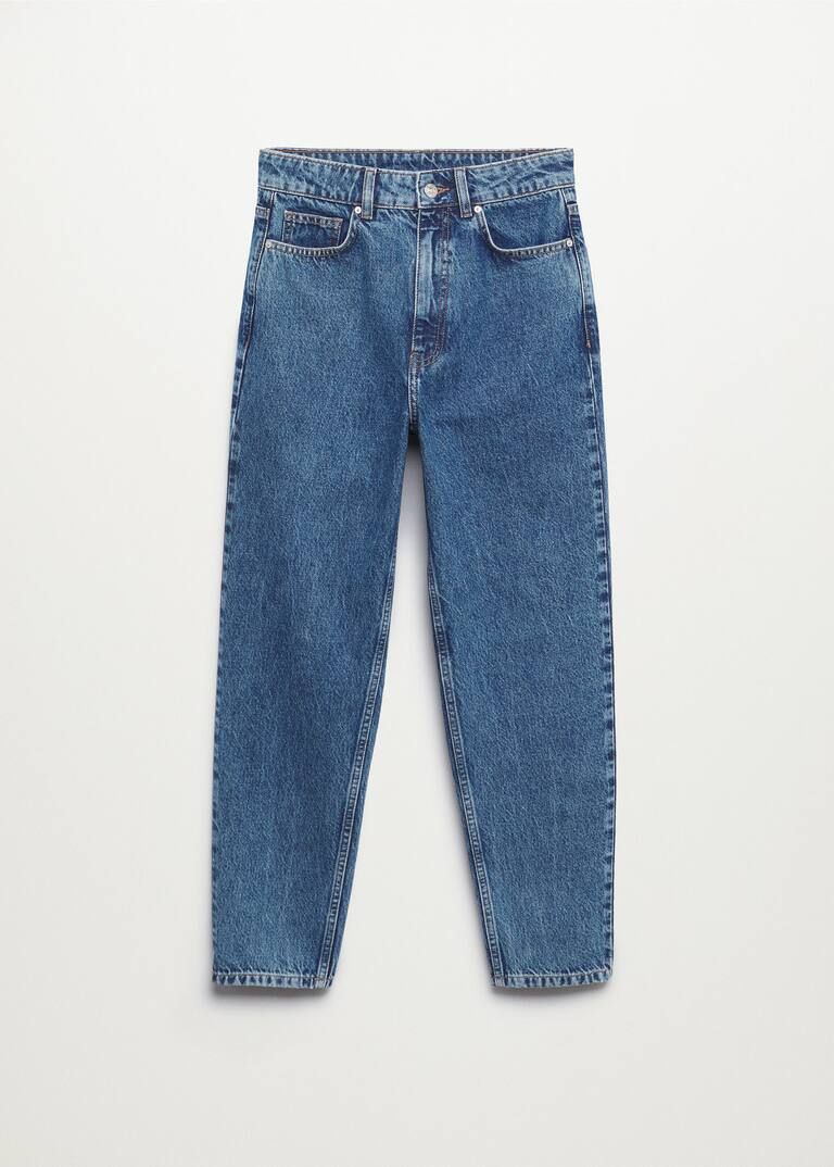 100% cotton mom-fit jeans -  Women | Mango USA | MANGO (US)