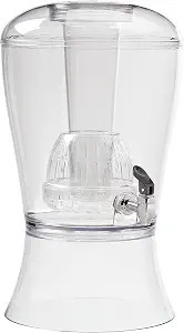 CreativeWare Beverage Dispenser With Ice Cylinder And Fruit Infuser, Clear | Amazon (US)