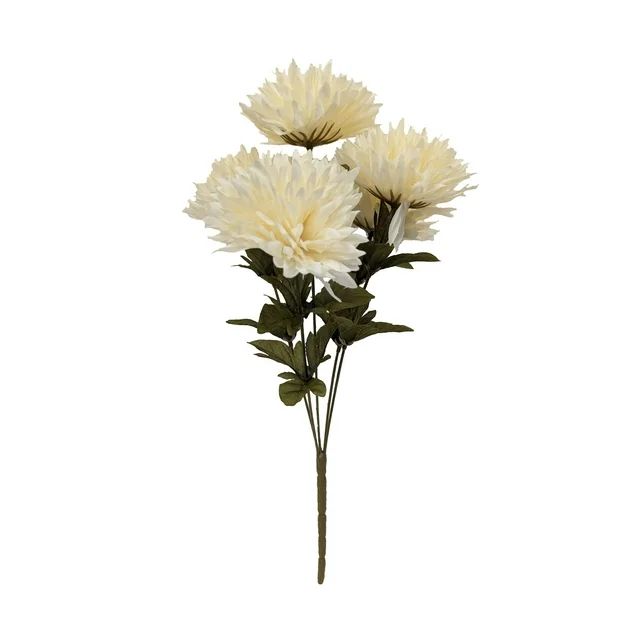 Mainstays 18" off-White Mum Artificial Flower Indoor Bush | Walmart (US)