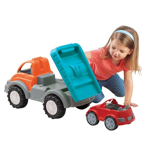 American Plastic Toys Gigantic Car Hauler Truck for Toddlers & Kids Ages 2 Years and Up | Tilting Bed | Made in USA from Safe Plastics | Great for Indoor & Outdoor Play | Amazon (US)