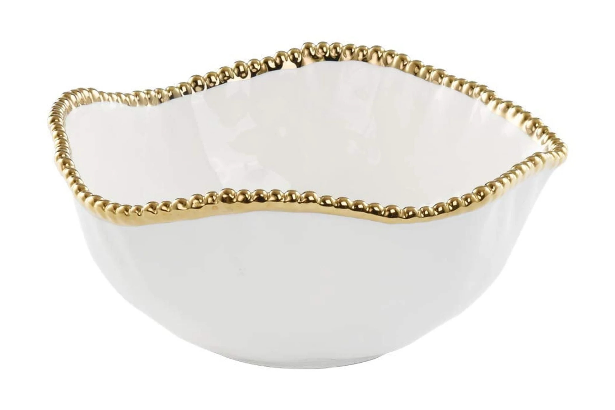 Pampa Bay Golden Salerno Porcelain Salad Bowl, Large, White | Walmart (US)