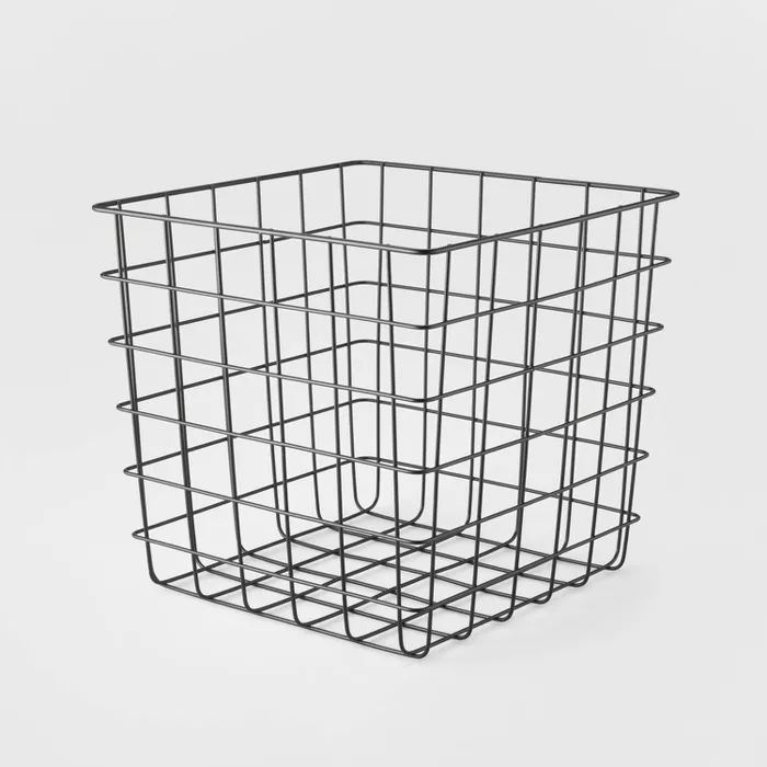Decorative Basket Steel Square Black - Room Essentials&#8482; | Target