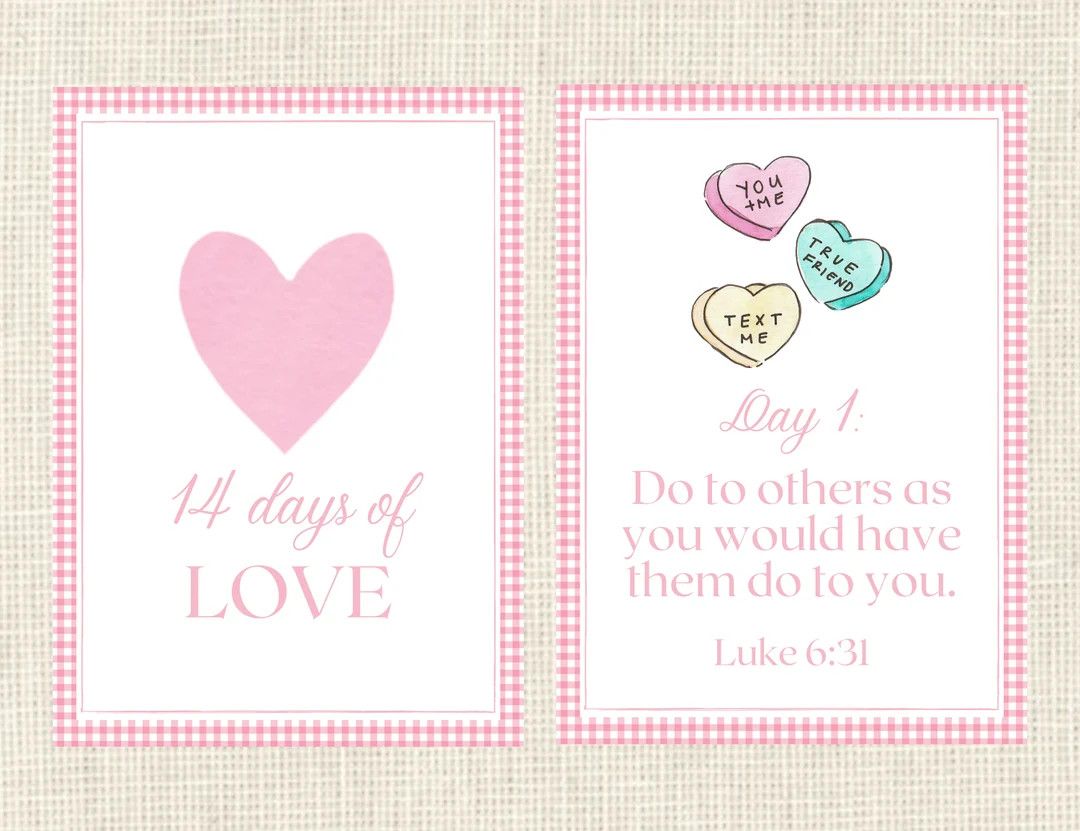 14 Days of LOVE  Valentine Scripture Cards  Available With - Etsy | Etsy (US)