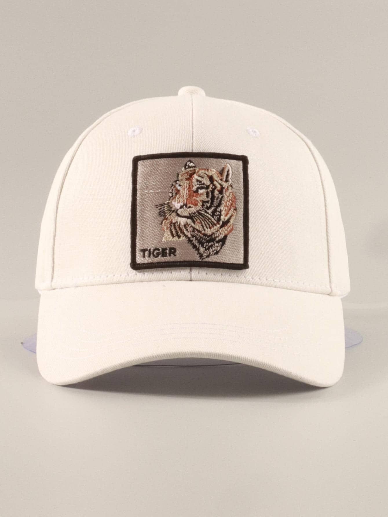 Men Tiger & Letter Embroidered Baseball Cap | SHEIN