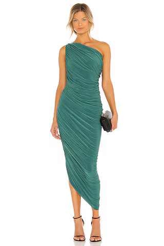 Norma Kamali Diana Gown in Mountain Green from Revolve.com | Revolve Clothing (Global)