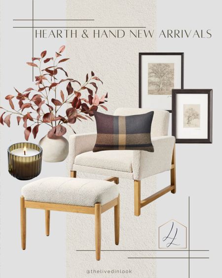 Hearth & Hand New Arrivals! Beautiful pieces to transition your home to fall!

Fall home decor, boucle chair, boucle ottoman, plaid pillow, faux plant, fall candle, wall art, seasonal neutral aesthetic 

#LTKFind #LTKSeasonal #LTKhome