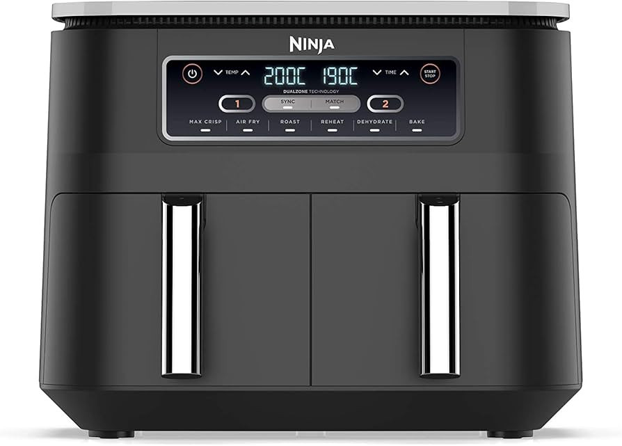 Ninja Foodi Dual Zone Digital Air Fryer, 2 Drawers, 7.6L, 6-in-1, Uses No Oil, Air Fry, Max Crisp... | Amazon (UK)