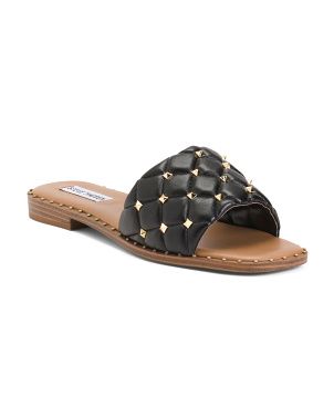 Padded Studded Flat Sandals | TJ Maxx