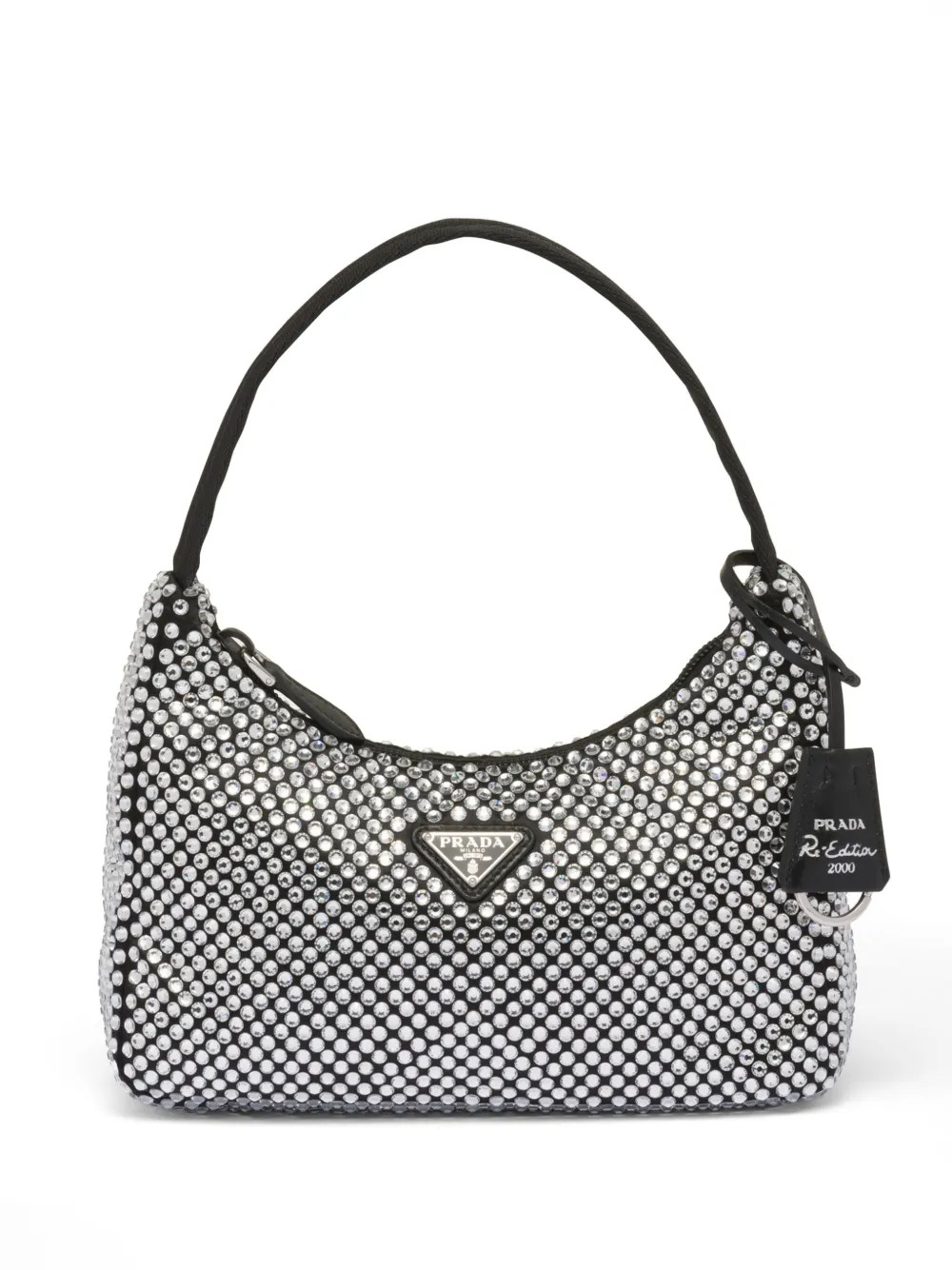 Prada Re-Edition 2000 Mini-Tasche Mit Kristallen | Schwarz | FARFETCH AT | Farfetch Global