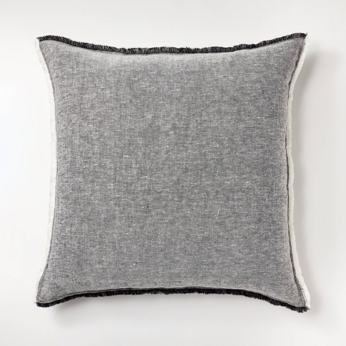Oversized Reversible Linen Square Throw Pillow with Frayed Edges - Threshold™ designed with Stu... | Target