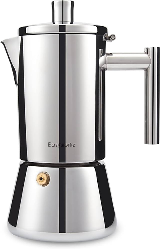 Easyworkz Diego Stovetop Espresso Maker Stainless Steel Italian Coffee Machine Maker 12Cup 17.5 o... | Amazon (US)