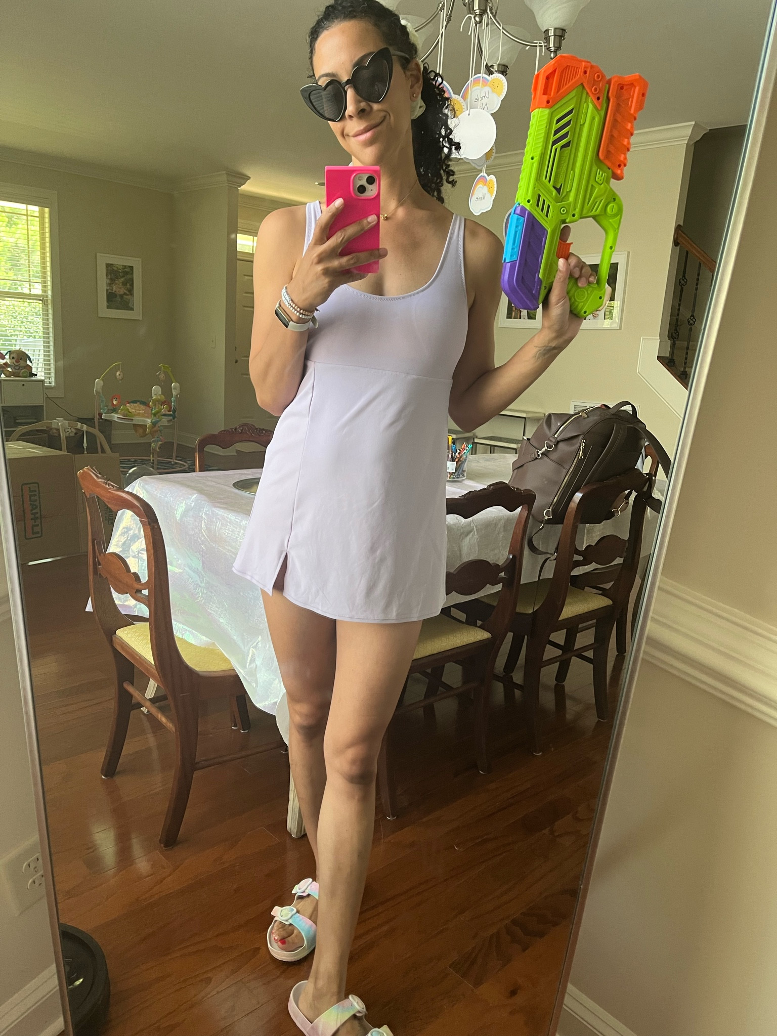 Pool Mom 🫡  Y’all, am I late to the swim dress game?!? Probably, because it’s on clearance 😆