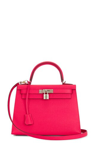 Hermes Epsom Kelly 25 Handbag in Pink | FWRD 