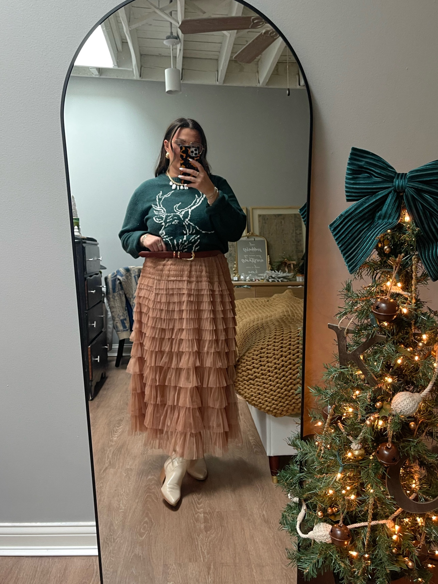 XL in men’s sweater
Large in skirt 
🤍✨

#LTKStyleTip #LTKFindsUnder50 #LTKMidsize