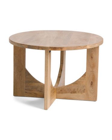27in Round Wooden Coffee Table | TJ Maxx