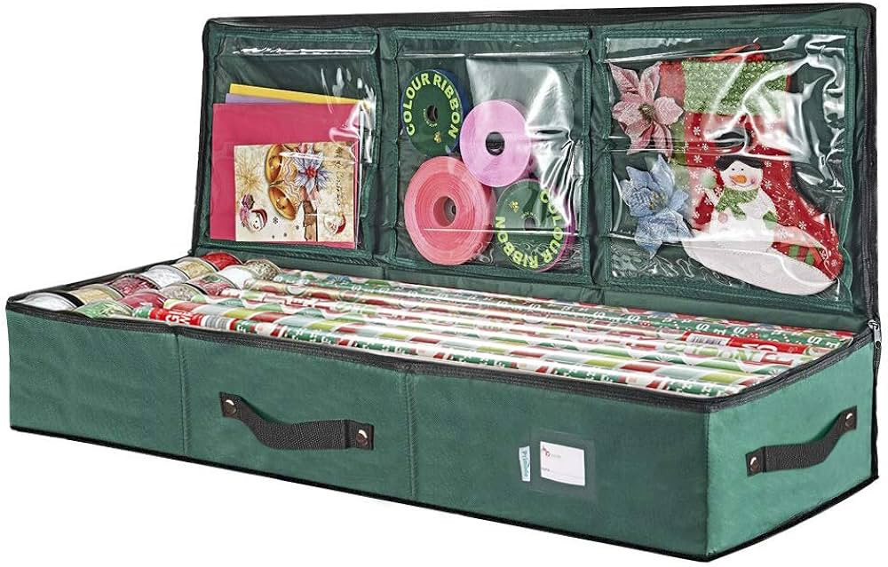 Primode Wrapping Paper Storage Container | Gift Wrap Organizer Under Bed | 41”x14”x6” | Box... | Amazon (US)