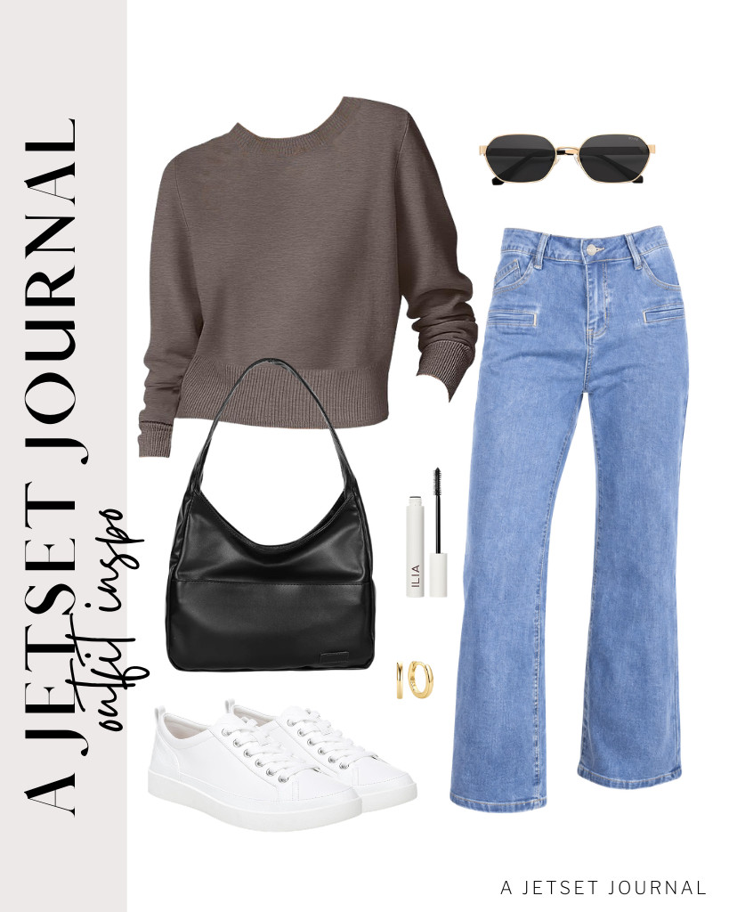 If you have a casual event or trip coming up, you can pair this cropped crew-neck sweater with jeans. Step into Vionic lace-up shoes, then grab this classy shoulder bag to match the look. Add sunglasses and apply your ILIA Limitless Lash Mascara for that chic look.

#LTKSeasonal #LTKSaleAlert #LTKTravel
 

 
