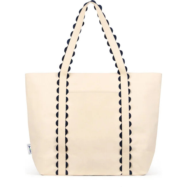 Ame & Lulu | Nantucket Beach Tote, Navy Blue (Natural) | Maisonette | Maisonette