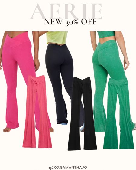 New at Aerie
Double cross over flare leggings comes in multiple colors at 30% off! 

-yoga pants - flare leggings - leggings for curvy girls - leggings for short girls - -casual outfits - errands outfit - leggings - active wear- comfy outfits - pink leggings - crisscross leggings - green leggings 

#LTKunder50 #LTKsalealert #LTKstyletip