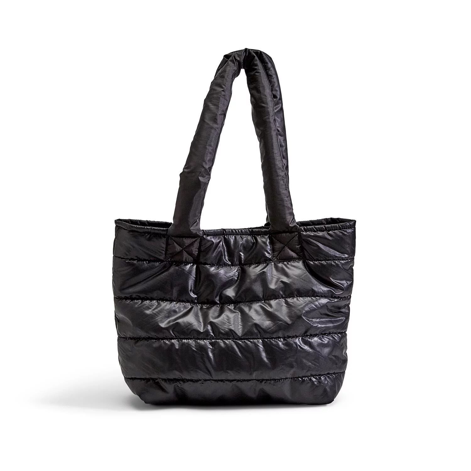 Two's Company Black Puffer Tote Bag | Walmart (US)