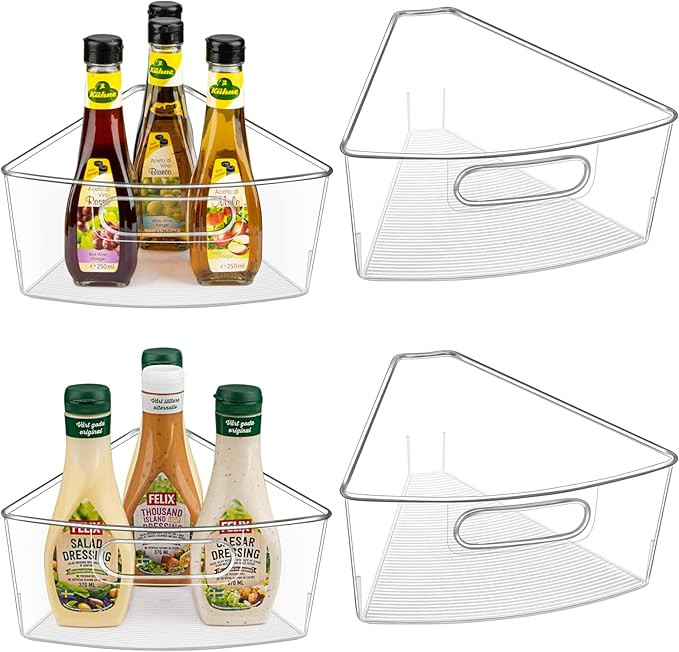 Lazy Susan Cabinet Organizer Bins for 26"/ 28"/ 32" Diameter Corner Organizer, Plastic Cabinet St... | Amazon (US)