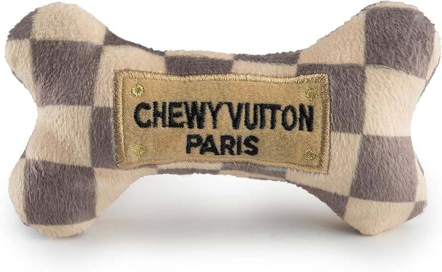 Haute Diggity Dog Chewy Vuiton Checker Collection – Soft Plush Designer Dog Toys with Squeaker ... | Amazon (US)