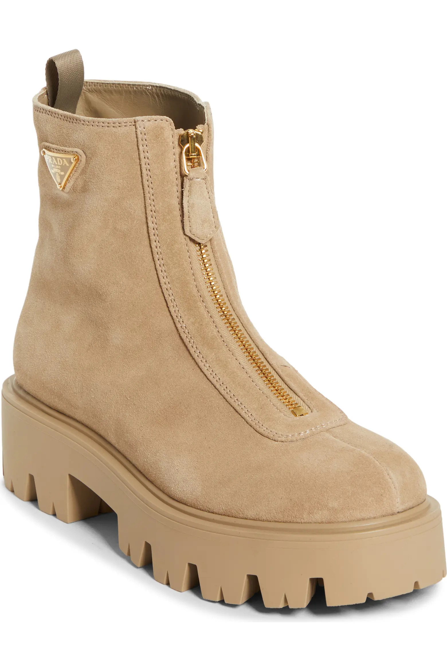 Prada Zip Front Lug Bootie (Women) | Nordstrom | Nordstrom