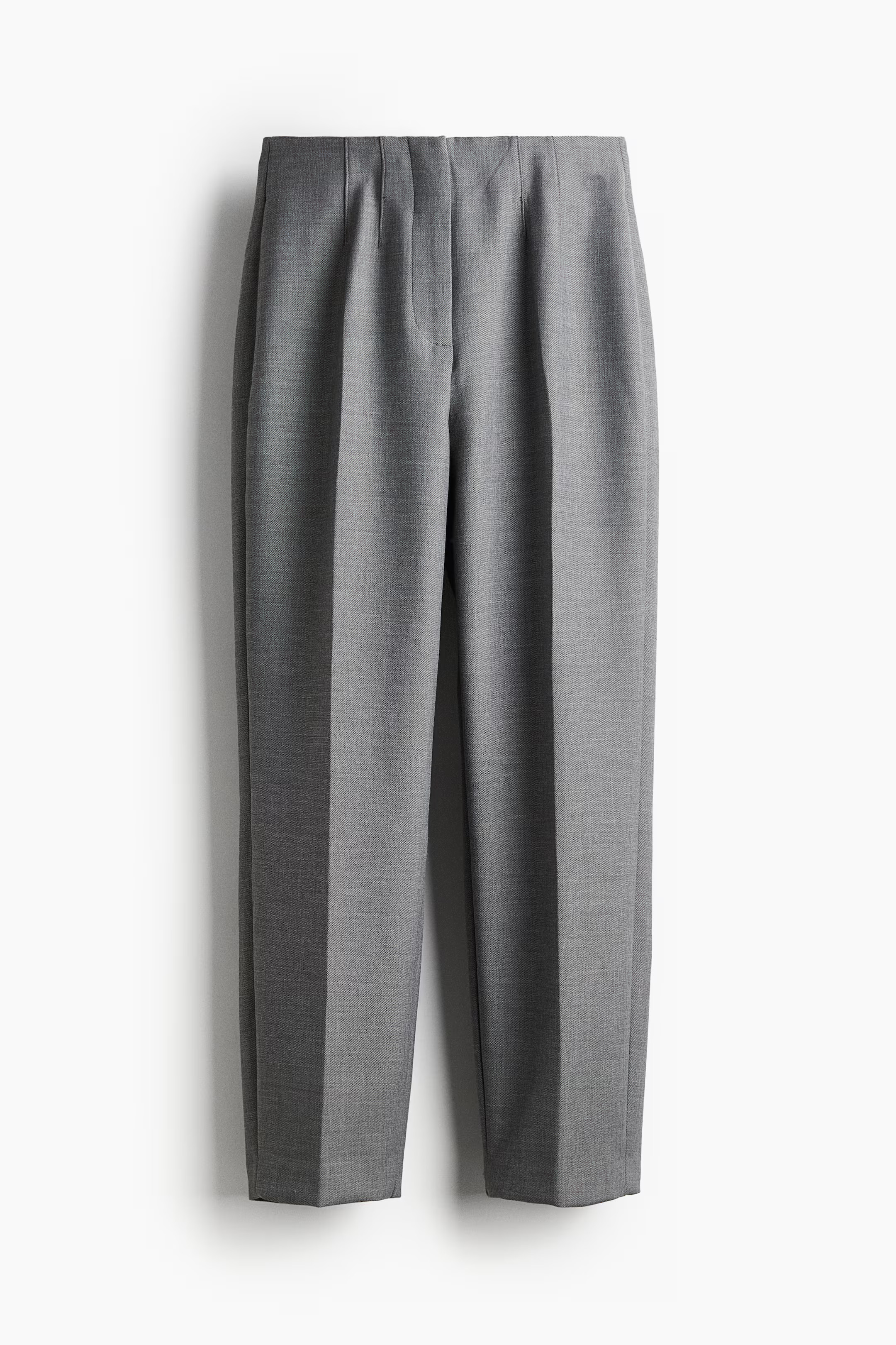 Knöchellange Zigarettenhose - Hoher Bund - 7/8-Länge - Graumeliert - Ladies | H&M DE | H&M (DE, AT, CH, NL, FI)