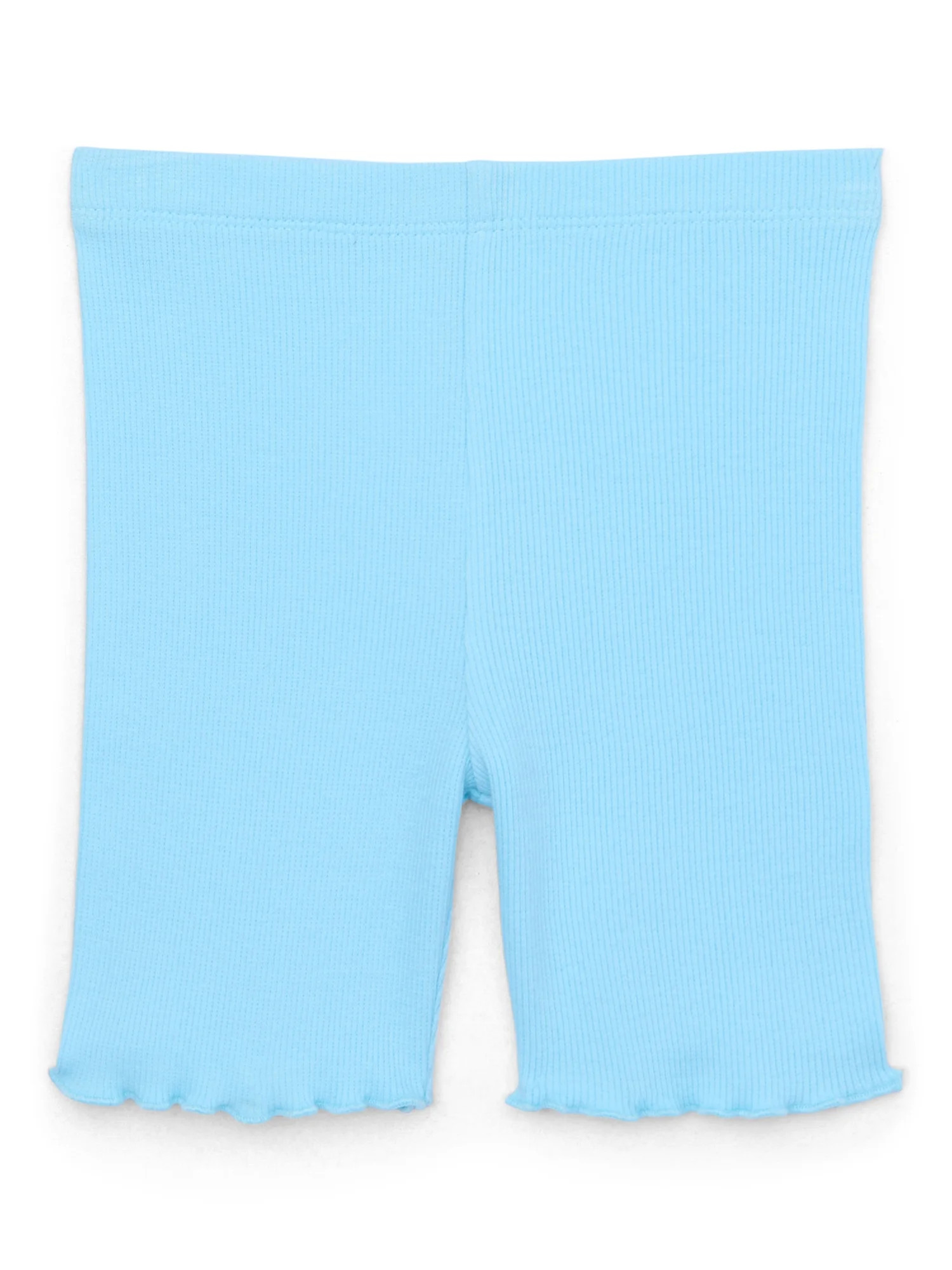Garanimals Toddler Girl Rib Biker Shorts with Lettuce Hem, Sizes 18M-5T - Walmart.com | Walmart (US)