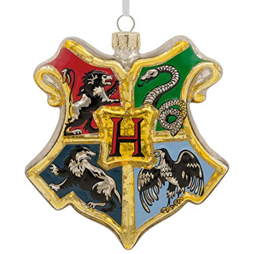 Hallmark Christmas Ornament Harry Potter Blown Glass, Hogwarts Crest | Amazon (US)