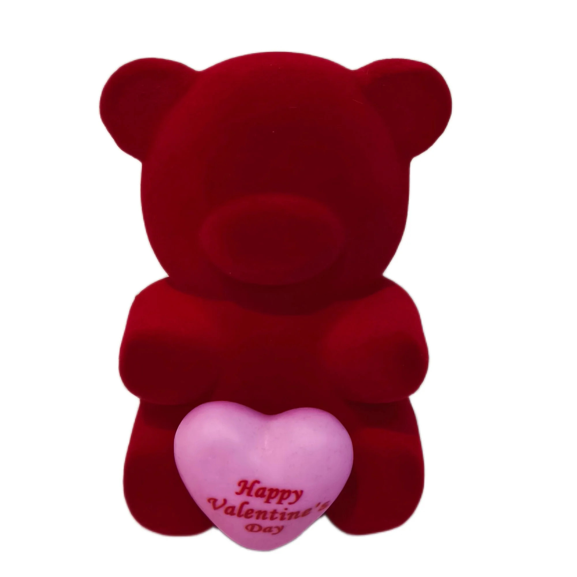 Valentine's Day Small Flocked Red Bear Decor, 4 in, by Way to Celebrate | Walmart (CA)