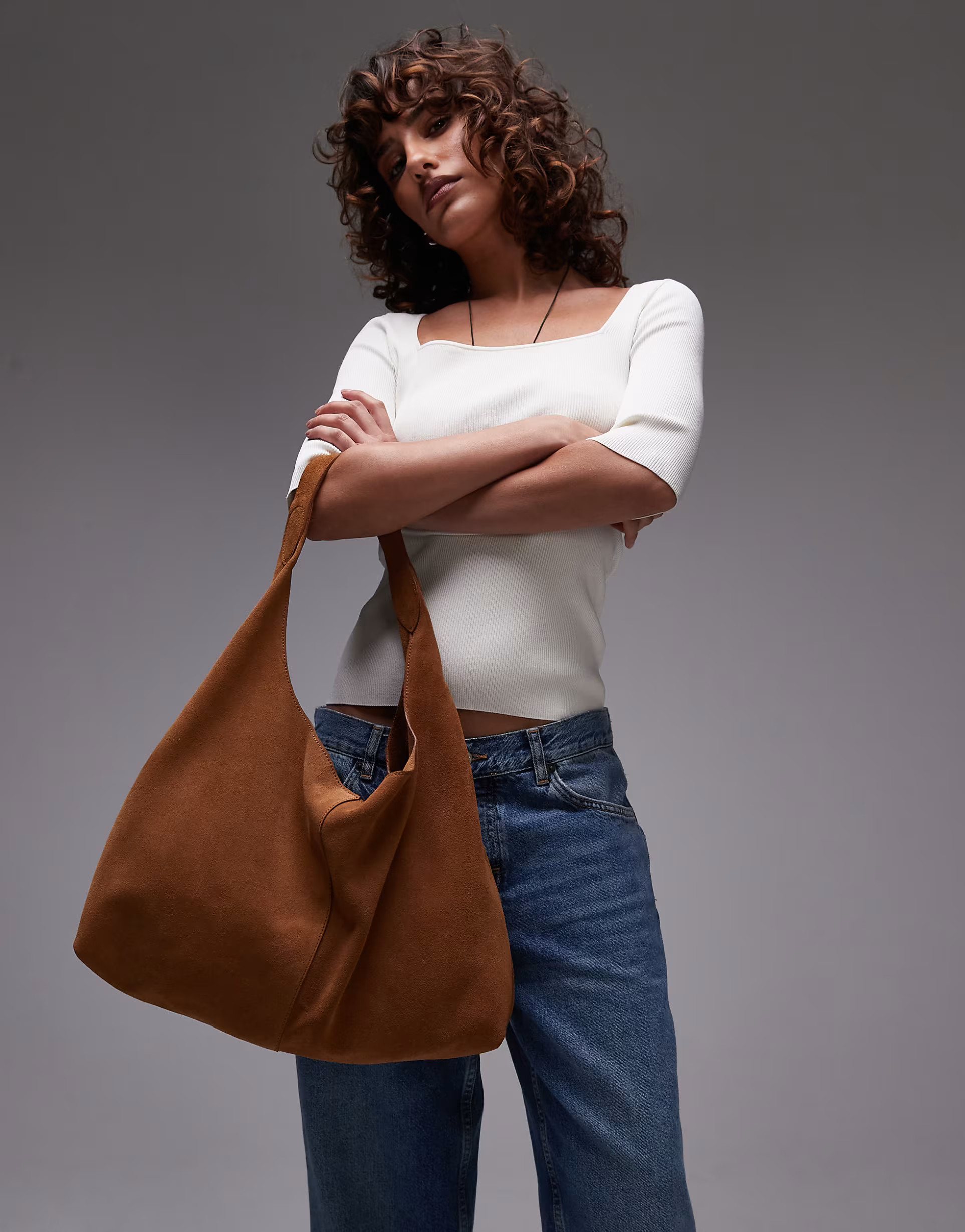 & Other Stories large suede leather tote bag in tan brown | ASOS | ASOS (Global)