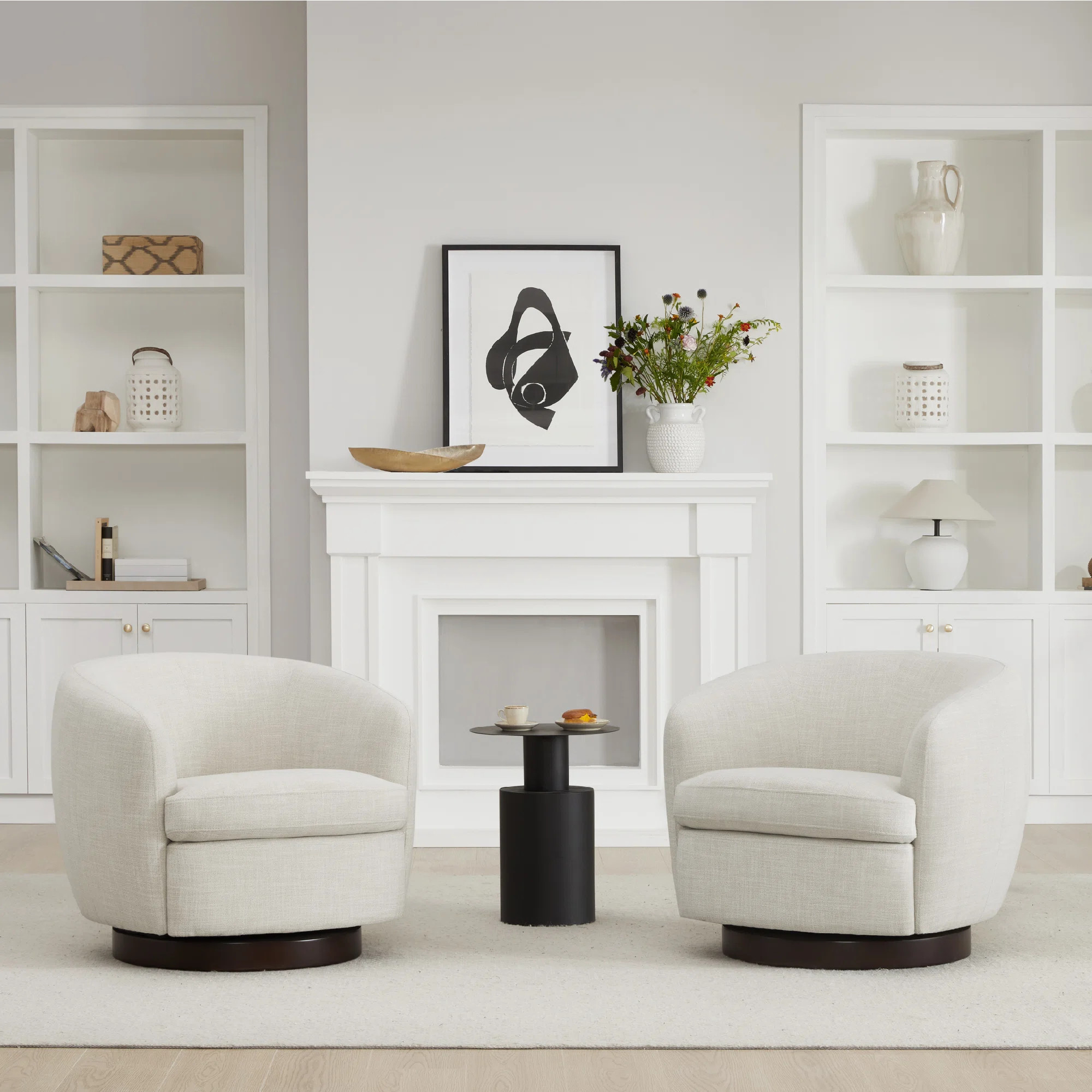 Marcy Swivel Barrel Chair (Set of 2) | Wayfair North America