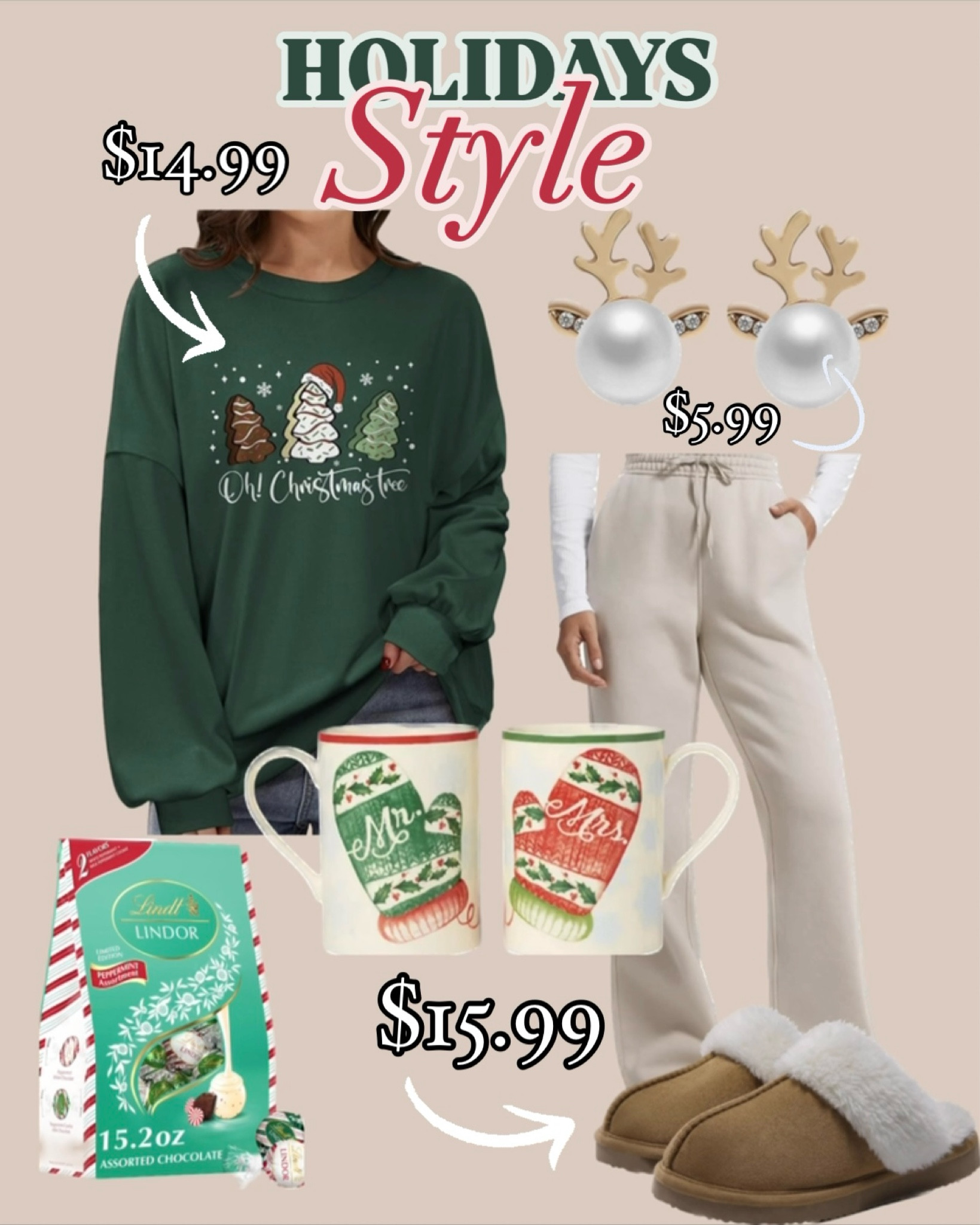 Love these cute Christmas earrings! This sweatshirt is on sale ! And affordable slippers, perfect for Christmas gifts !

#LTKCyberWeek #LTKHoliday #LTKGiftGuide