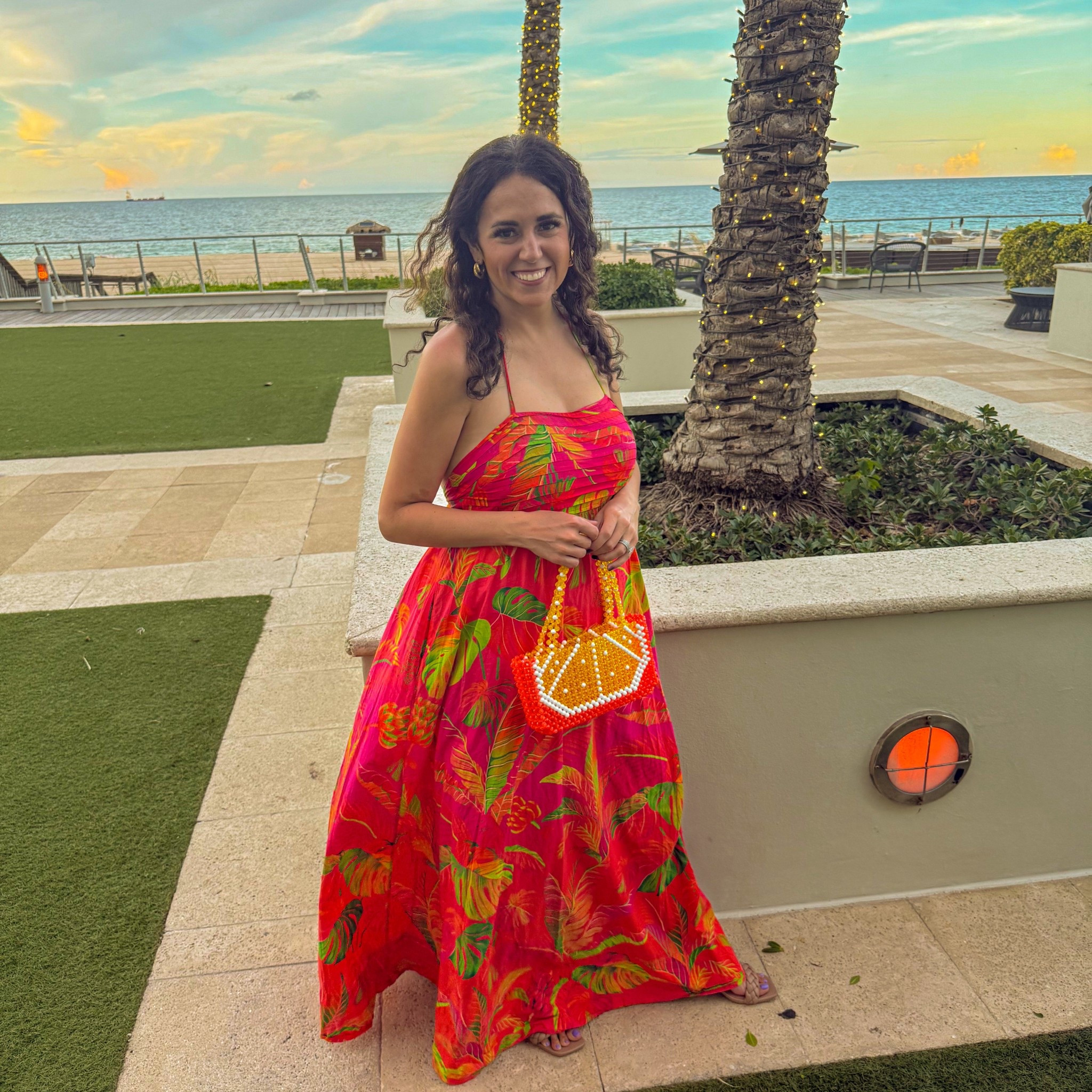 Curly hair + beach vibes for date nightt

Found a look alike on Amazon for this Farm Rio dress and these are my favorite braided heels 

Compliments on this bag all day everywhere, it’s so fun! Check out this brand or the similar beaded look I found on Amazon.

Fave clean beauty tanner

Target earrings 
Summer dress 
Resort wear 
Vacation outfit 
Anthropologie 

#LTKMidsize #LTKSaleAlert #LTKStyleTip
