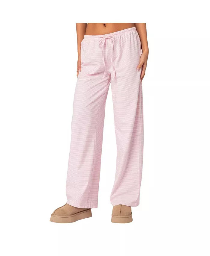 Women's Olivia Striped Loose Fit Pants | Macy's