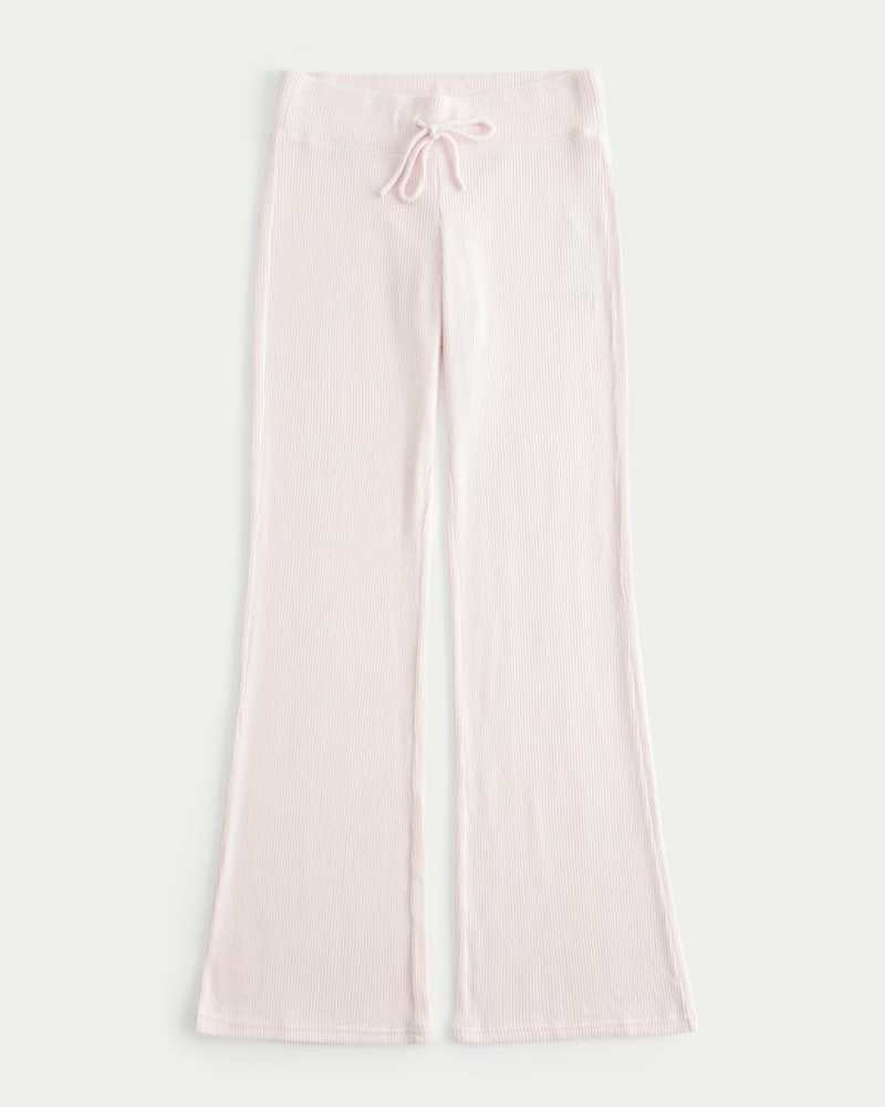 Women's Cozy Ribbed Flare Pants | Women's Bottoms | HollisterCo.com | Hollister (US)